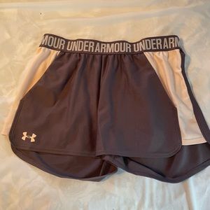 Under Armour womens athletic shorts purple